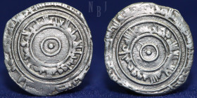Fatimid, al-'Aziz Nizar, silver ½ Dirhem. Al'Mahdiya 377h, 1.35gm, 19mm, VF & R
