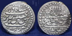 SAFAVID DYNASTY. Shah Sultan Hussain, AR Abbasi, Tabriz 1130 AH, 5.38gm, 24mm, EF