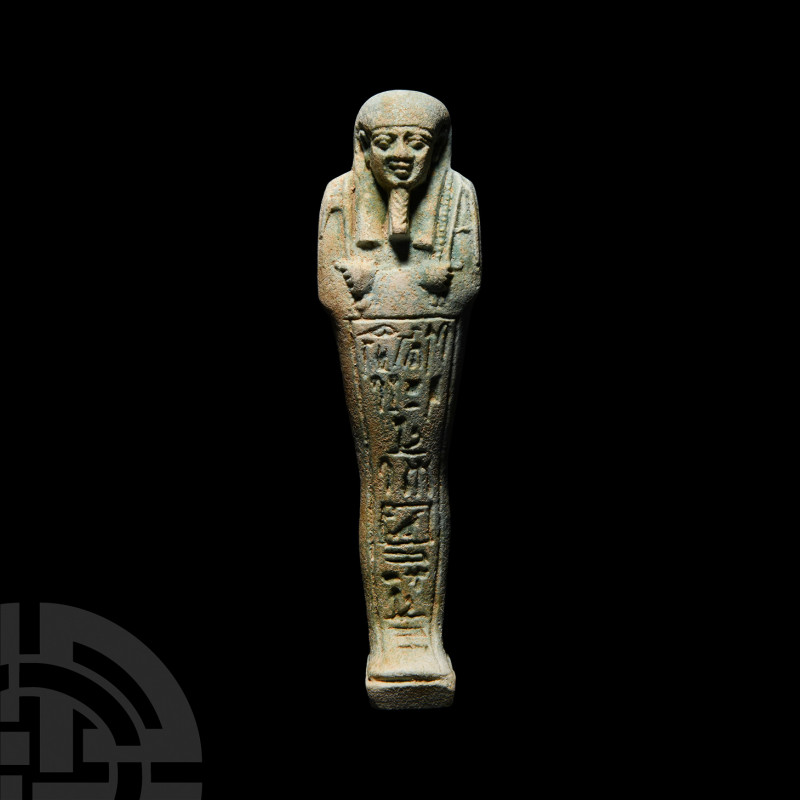 Large Egyptian Hieroglyphic Shabti for Ipet-Hes. Late Dynastic Period, 664-332 B...