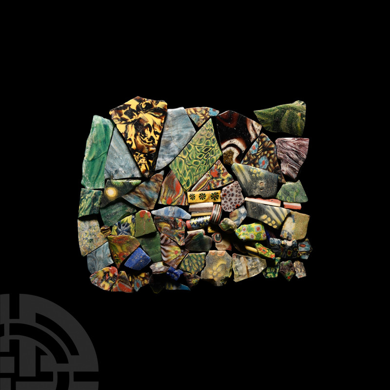 Egyptian and Other Mosaic Glass Fragment Collection. 3rd century B.C.-4th centur...