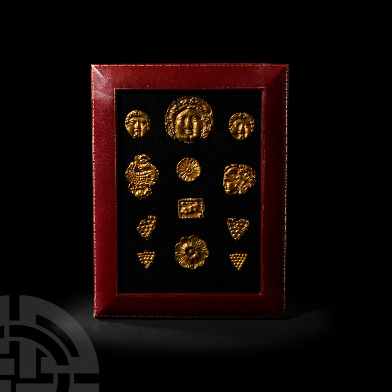 Graeco-Scythian Gold Plaque Collection. 4th century B.C. A group of twelve frame...
