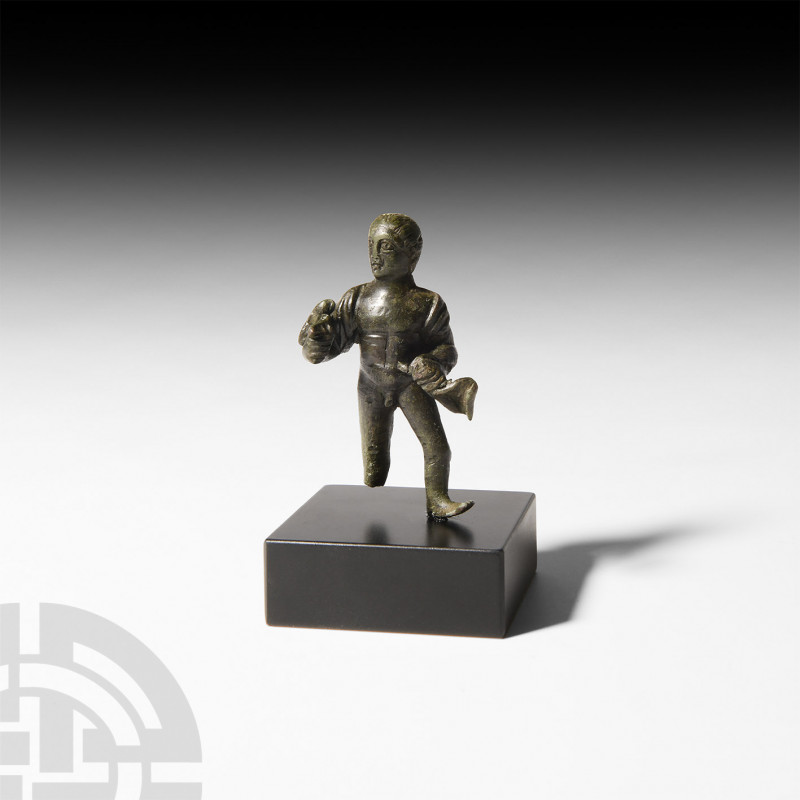 Roman Mercury Statuette. 3rd-4th century A.D. A bronze statuette modelled as the...