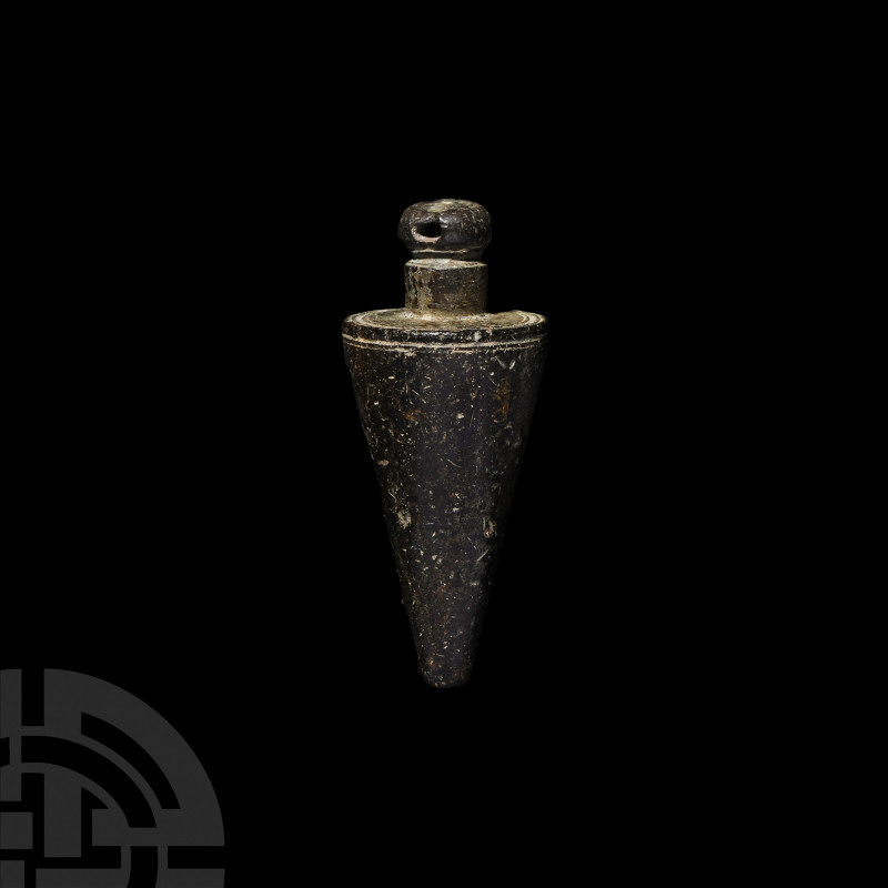 Large Roman 'Thames' Mason's Plumb Bob Weight. 1st-5th century A.D. A heavy coni...