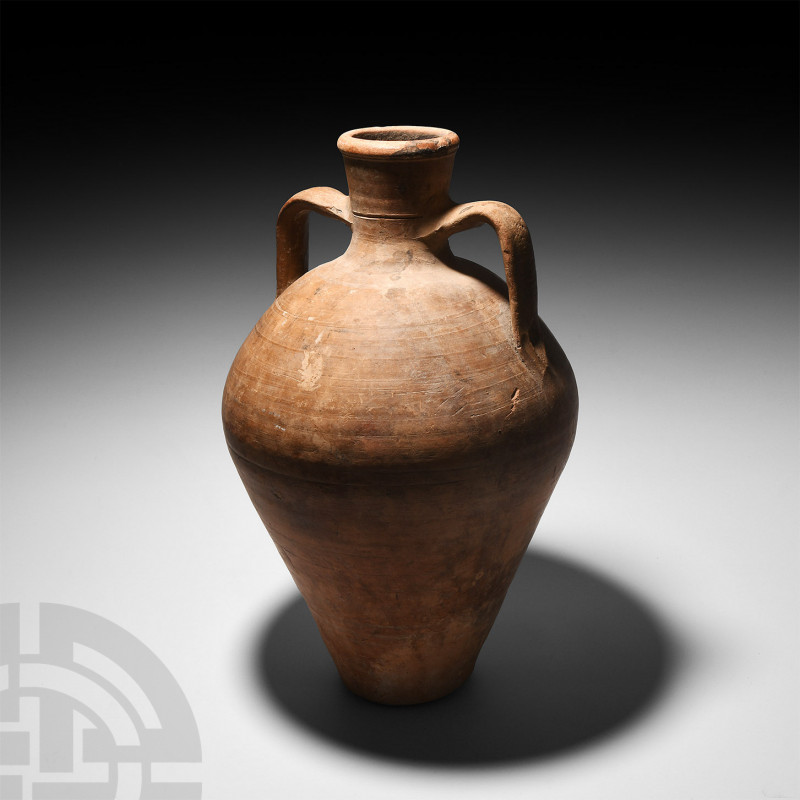 Late Roman Terracotta Amphora. 4th-5th century A.D. A substantial Mediterranean ...