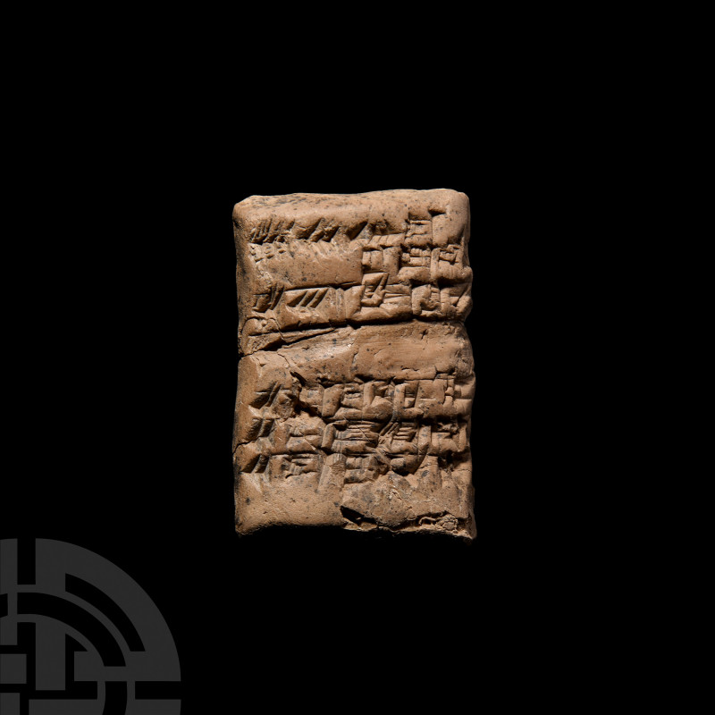 Mesopotamian Cuneiform Tablet. 3rd-2nd millennium B.C. A ceramic cuneiform table...