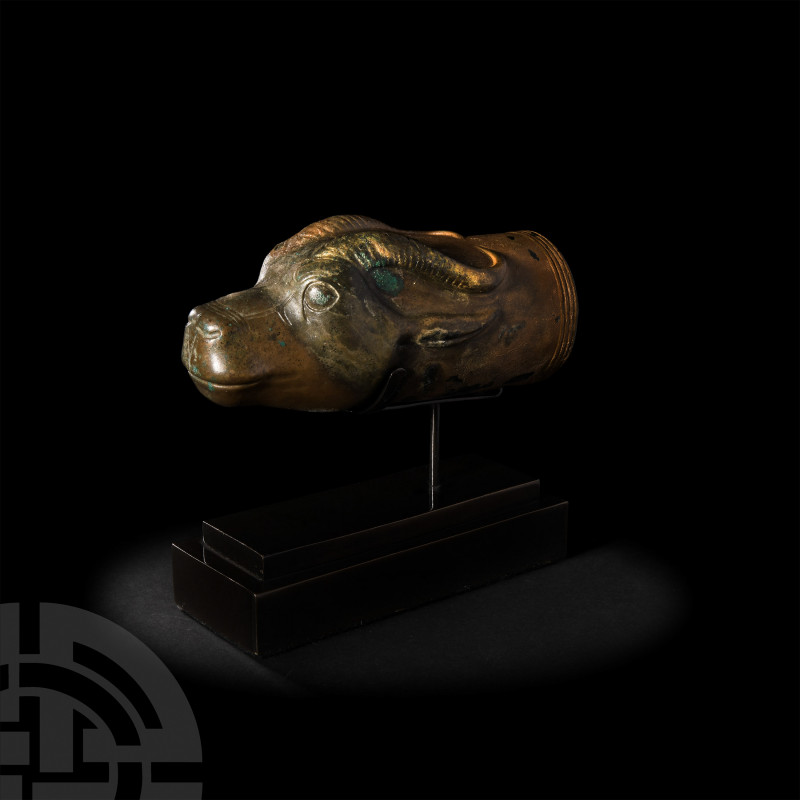 Achaemenid Attachment in the Form of a Gazelle. 8TH-5TH CENTURY B.C. A copper-al...