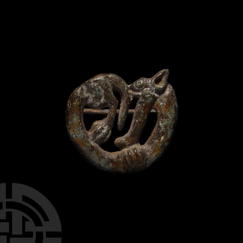 Scythian Zoomorphic Plate Brooch. 5th century B.C. An openwork zoomorphic plaque...