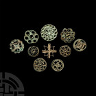 Large Central Asian Bronze Seal Collection. 23rd-20th century B.C. A group of ten bronze stamp seals including six accompanied by typed and signed not...