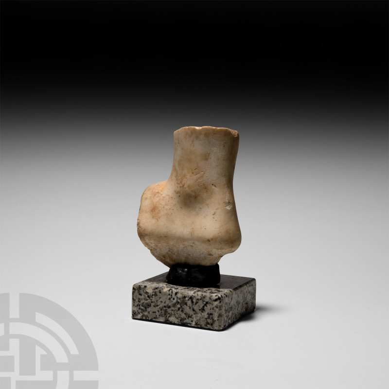 Life-Size Graeco-Roman Marble Ankle. 1st-2nd century A.D. A life-size carved mar...
