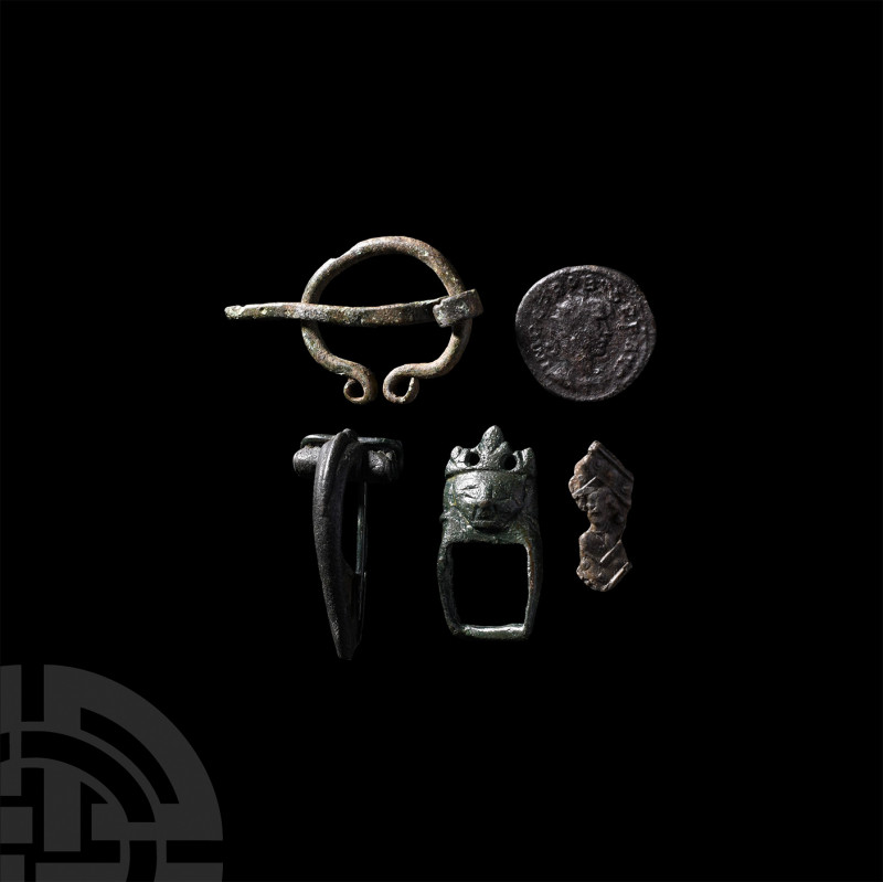 Roman and Medieval Artefact Group. c.1st-15th century A.D. A mixed group of five...