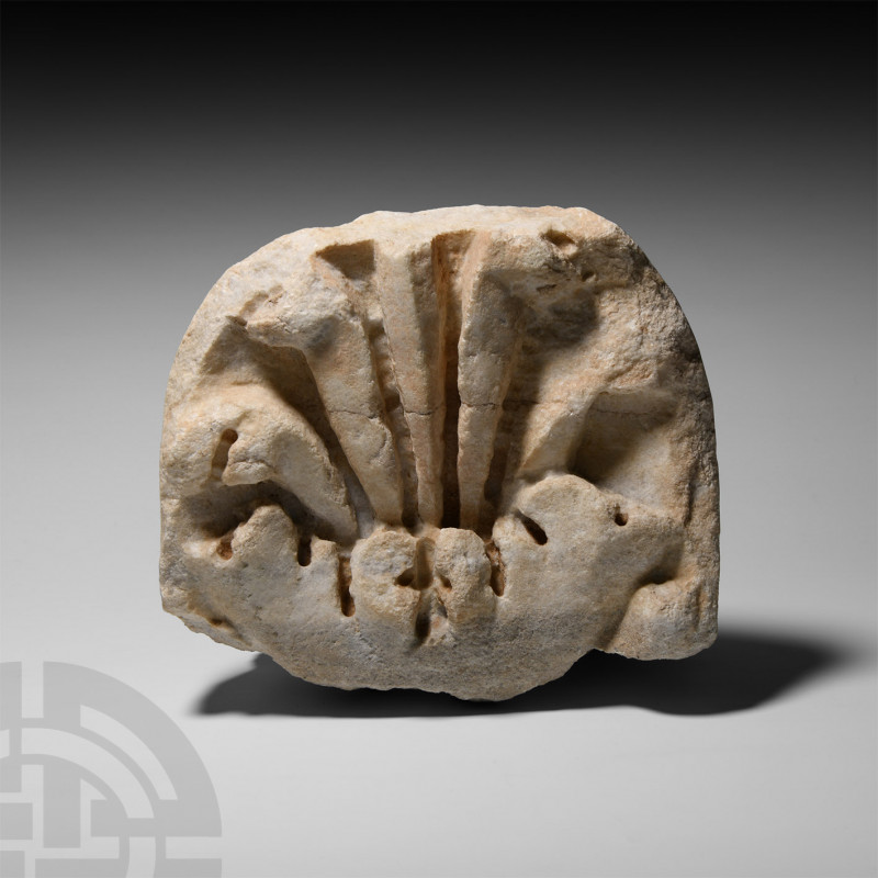 Roman Marble Monument Section. 2nd-3rd century A.D. A marble statue or antefix f...
