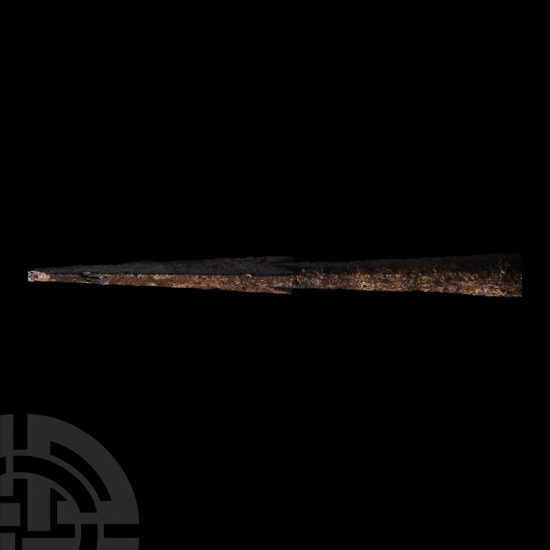 Roman Spiculum Socketted Javelin Head. 3rd-4th century A.D. An iron javelin comp...