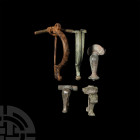 Roman Brooch Collection. 1st-4th century A.D. A mixed group of brooches comprising: two knee brooches with spring, pin and catchplate; a knee type bro...