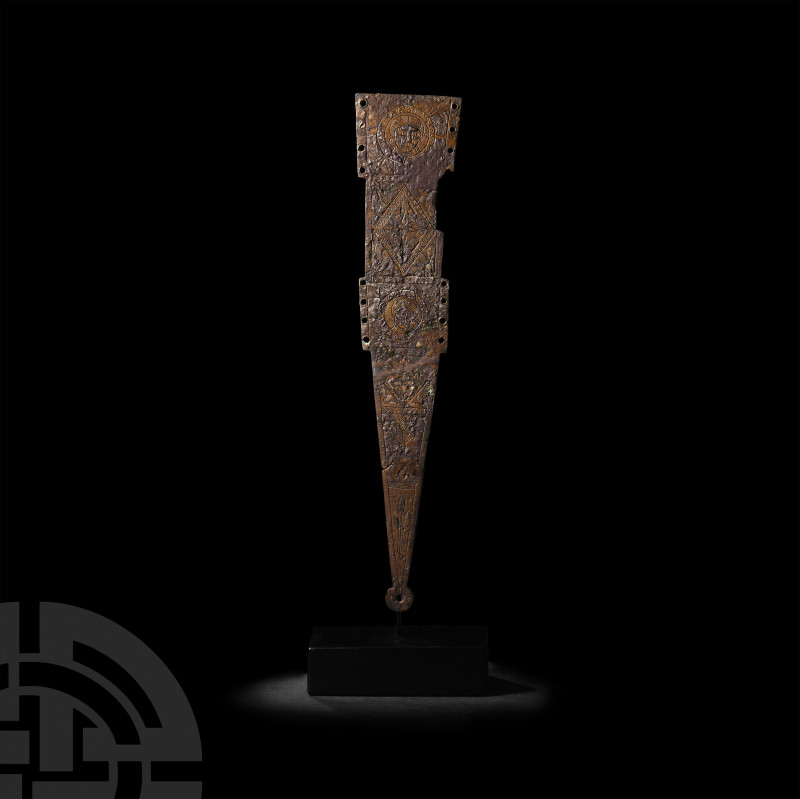 Roman Pugio Sheath Mount. Late 1st-2nd century A.D. A copper-alloy sheath mount ...