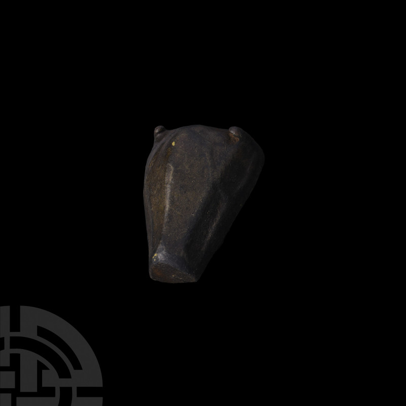 Scandinavian Viking Boar Brooch. 9th-10th century A.D. A bronze hollow-formed bo...