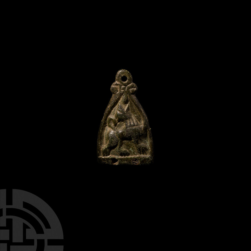 Anglo-Scandinavian Viking Howling Beast Stirrup Mount. c.11th century A.D. A sti...