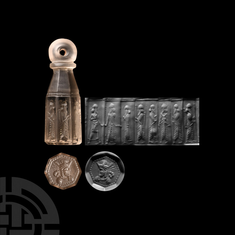 Style Rock Crystal Stamp Seal. Late 19th-early 20th century A.D. A carved rock c...