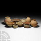 Indus Valley and Other Vessel Collection. 4th-2nd millennium B.C. and later. A mixed group of ten bowls and jars, including four Indus Valley vessels ...