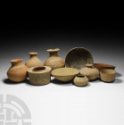 Indus Valley and Other Vessel Collection. 4th-2nd millennium B.C. and later. A mixed group of ten ceramic bowls and jars, including Indus Valley vesse...