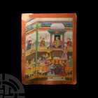 Indian Watercolour Painting Showing an Emperor in Audience. 19th-early 20th century A.D. A watercolour depicting an emperor in audience with canopy ab...