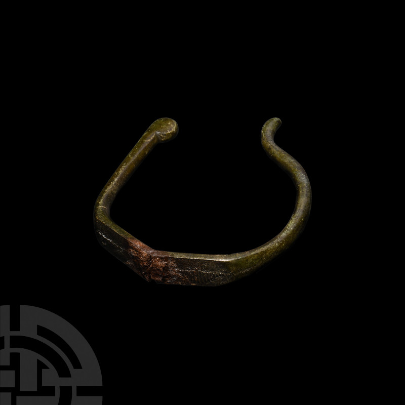 English Civil War Pike Stand. Mid 17th century A.D. A copper-alloy pike stand fr...