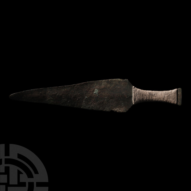Elamite Dagger with Wrapped Hilt. c.2500-2400 B.C. A bronze flat-section dagger ...