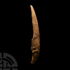 Fossil Hybodus Shark Dorsal Spine. Mesozoic Era, c.250-65 million years B.P. A fossil dorsal spine from the shark Hybodus sp. 67 grams, 19.2 cm long (...