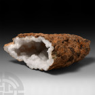 Large Quartz Crystal Geode Section. A very large geode section lined with quartz crystals. 7.8 kg, 29 cm (11 3/8 in.) Stone Treasures, Midlands, UK, 2...