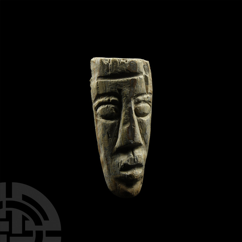 Mastodon Tusk Carving. Pliocene Period, 5.2-2.5 million years B.P. and later. A ...