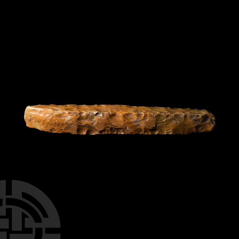 Stone Age Danish Polished Flint Chisel. Neolithic, c.2500-1750 B.C. A polished f...