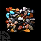 Polished Mixed Mineral Specimen Group. A group of fifty polished minerals specimens of various types. 690 grams total, 21-44 mm (1 - 1 3/4 in.) Minera...