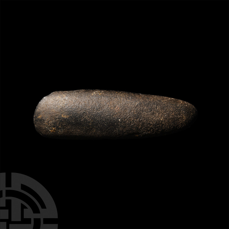Stone Age Neolithic Axehead. 6th-1st millennium B.C. A pecked, ground and part-p...