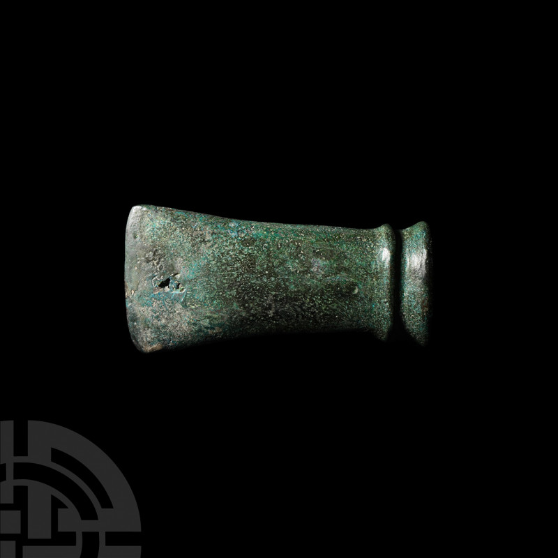 Bronze Age Socketted Axehead. 2nd millennium B.C. A socketted bronze axehead wit...