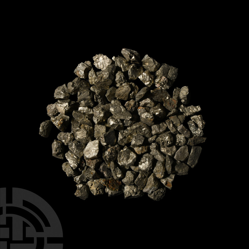 100 Pyrite Crystal Chunks. A group of 100 pyrite or 'fool's gold' crystal chunks...