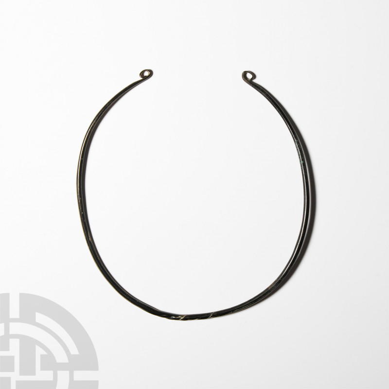 Bronze Age Neck Torc with Coiled Terminals. 8th-6th century B.C. A slender neck ...