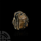 Woolly Mammoth Fossil Tooth Partial. Devensian Period, 110,000-12,000 years B.P. A Mammuthus primigenius woolly mammoth tooth partial, displaying some...