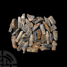 Kyanite Mineral Specimen Group. A group of thirty-four kyanite specimens of various shapes and sizes. 1.4 kg total, 41-80 mm (1 5/8 - 3 1/8 in.) Miner...