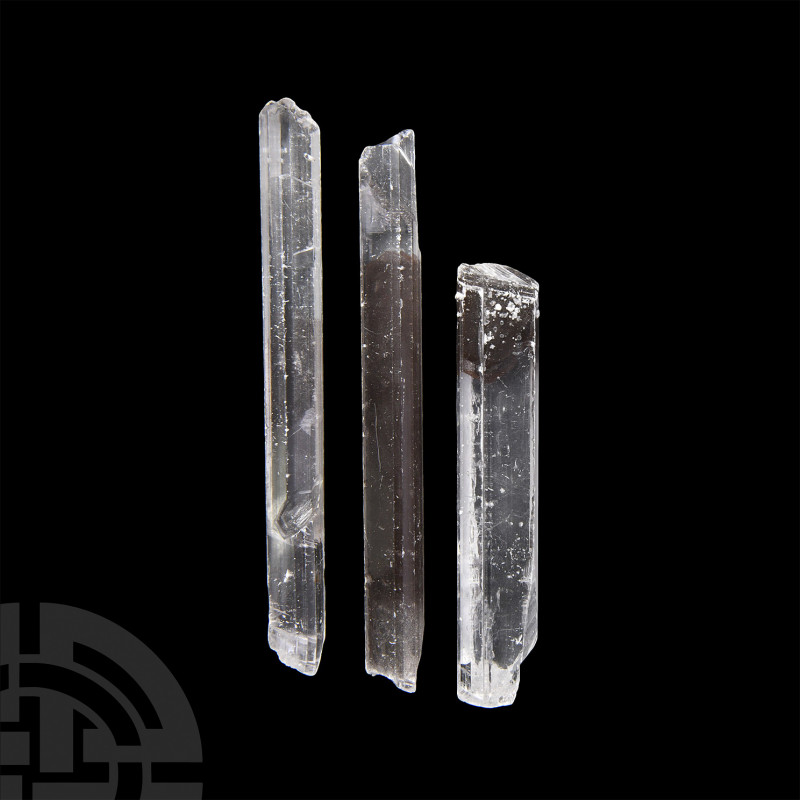 Large Quartz Crystal Wand Group. A group of three large quartz crystal wands. 29...