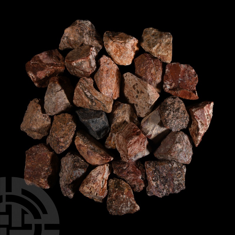 Leopard Skin Jasper Mineral Specimen Collection. A group of twenty plus leopard ...