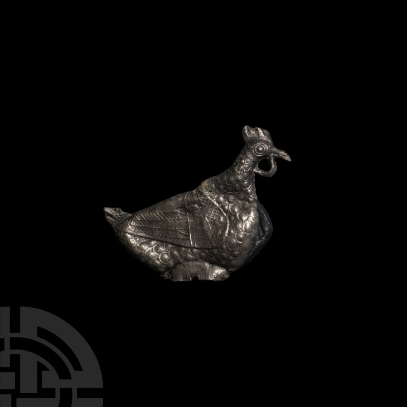 Medieval Cockerel Pilgrim's Badge. 13th-14th century A.D. A bifacial apotropaic ...
