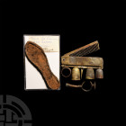 Medieval and Later Artefact Group. 13th-19th century A.D. A mixed group of artefacts comprising: Roman child's shoe sole; medieval folding balance; ma...