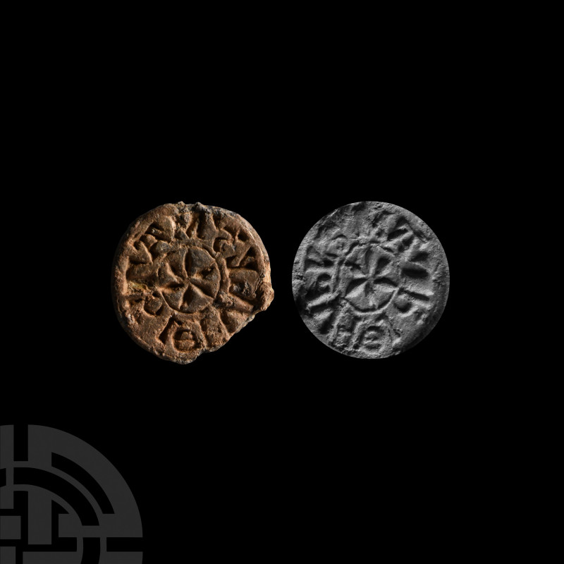 Medieval Seal Matrix for 'Matthew Le Fvll' a Professional Jester. 13th century A...