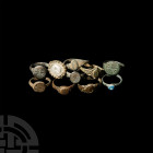 Medieval and Other Ring Collection. Mainly 12th-15th century A.D. A mixed group of rings of various sizes and types, bezel designs including geometric...