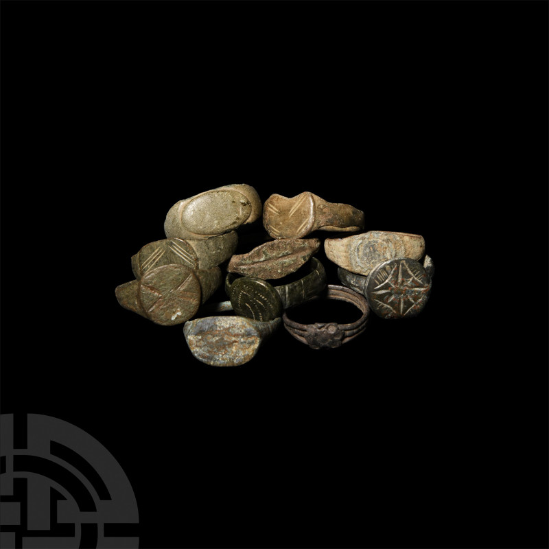 Medieval and Other Ring Collection. Mainly 12th-15th century A.D. A mixed group ...