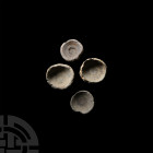 Crucible Collection. 16th-18th century A.D. A group of four ceramic goldsmith's or jeweller's crucibles of discoid form, various depths. 80 grams tota...