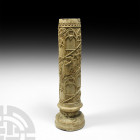 Gothic Style Museum Reproduction Column with Ascension Scene. 19th century A.D. A Gothic style Victorian museum cast of a 15th century Bavarian mement...