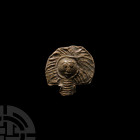 Bifacial Head. 16th-mid 18th century A.D. A bifacial lead head with detailing in relief to both faces, one side with a round face, stylised features, ...