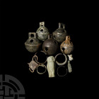 and Earlier Artefact Collection. 19th century A.D. and earlier. A mixed group of mainly post-medieval artefacts comprising crotal bells with decorativ...