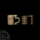 Tudor Combination Padlock Group. 16th-17th century A.D. A group of two cylindrical keyless combination padlocks, each composed of discs mounted on an ...