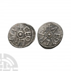 Northumbria - Aethelred I - Ceolbald - AR Sceatta. 789-796 A.D. Obv: pellet in pelletted annulet with +AEDILRED X legend. Rev: pellet in pelletted ann...